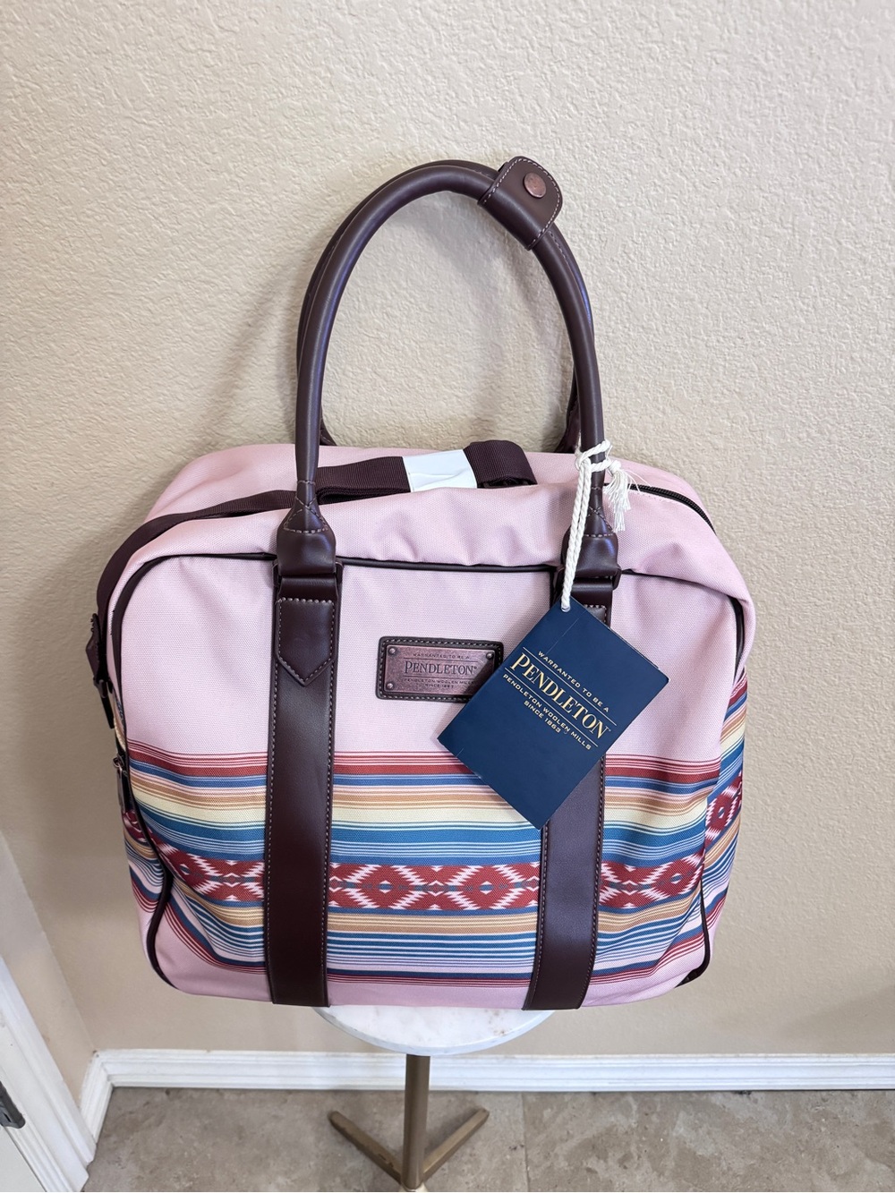 SiPendleton Southwest Print Rose Cloud Pink Trail Weekender Travel Bag luggage
